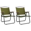 vidaXL Foldable Camping Chairs in Green - Lightweight and Portable Oxford Fabric Outdoor Patio Furniture with Powder-Coated Steel Frame, Ideal for Camping, Picnics, Concerts, and Sports Events view 1