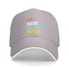 Eat-Sleep-Dance-Repeat Hat Mens Womens Novelty Baseball Cap Dad Hats Summer Caps Adjustable Sunhat Gray view 1