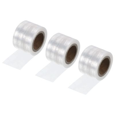PATIKIL 27 Yard x 1.2 Inch Badminton Grip Cushion Wrap, 3 Pack PE Tennis Racket Grip Tape Backing Film Handle Anti Skid Cushion Accessories, Clear