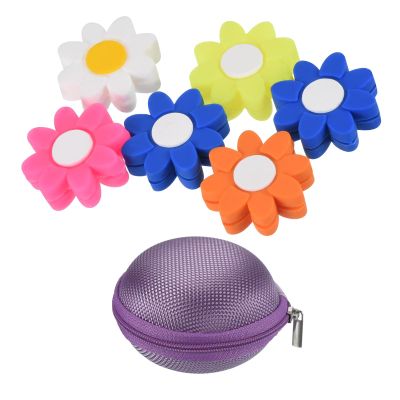 PATIKIL Tennis Vibration Dampener in Purple Gift Case, 6 Pack Shock Absorber for Your Tennis Racket & Strings, Blue, White, Orange, Yellow, Pink