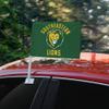 Southeastern Louisiana University Lions Logo Car Truck Flag with Window Clip On Pole Holder - Left Driver Side view 2