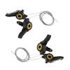 2 Pairs 3x5/6/7 Speed MTB Bike Thumb Gear Shifter Top Mount Shifters Black with 59-79 inch Cables view 1