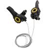 2 Pairs 3x5/6/7 Speed MTB Bike Thumb Gear Shifter Top Mount Shifters Black with 59-79 inch Cables view 3