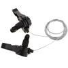 2 Pairs 3x5/6/7 Speed MTB Bike Thumb Gear Shifter Top Mount Shifters Black with 59-79 inch Cables view 4