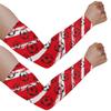 bisibuy Gardening Sleeves Football Red White Black Farm Defense Sun Protection Arm Cooling Sleeves Athletic Basketball Shooting Sleeve view 1