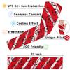 bisibuy Gardening Sleeves Football Red White Black Farm Defense Sun Protection Arm Cooling Sleeves Athletic Basketball Shooting Sleeve view 3