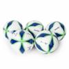 Aoneky Size 4 5-Pack Soccer Ball - Eco-Friendly 2.5mm PVC Leather, Durable Machine-Stitched Design, Ball Pump Included view 1