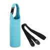 PATIKIL 67mmx185mm Water Bottle Sling Bag, 1 Pack Neoprene Portable Insulated Bottle Holder Carrier with Removable Adjustable Shoulder Strap, Light Blue view 1