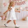 AGQT Toddler Girl Summer Dress Baby Sleeveless Ruffle A-Line Dresses Kids Casual Sundress for Beach Wedding White 2-3 Years view 4