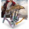 Spinning Reel, 5.2:1 High-Speed Gear Ratio, 5 +1 BB Stainless Steel Ball Bearings, Ultra Smooth Powerful Fishing Reel for Saltwater Freshwater view 2