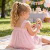 AGQT Baby Girls Tutu Dress Sleeveless Kids Tulle Birthday Party Dresses Casual Playwear Tunic Babydoll Dress Pink-Star Moon Dot Size 6-12 Months view 4