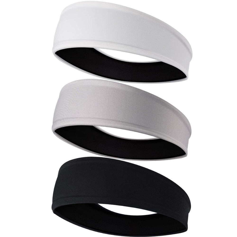 EasYoung Men's Headbands, Sweat Wicking Men's Headbands, Mens Sport Headbands for Running or Fitness, Non-Slip, Breathable