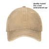 2 Pack Vintage Washed Distressed Baseball Caps for Women Men Low Profile Adjustable Unconstructed Baseball Cap (Sand+Blue) view 2