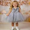 AGQT Baby Girls Birthday Tutu Dress Sequin Tulle Soft Lined Formal Princess Dresses for Party Wedding Gray-Solid 12-18 Months view 2