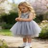 AGQT Baby Girls Birthday Tutu Dress Sequin Tulle Soft Lined Formal Princess Dresses for Party Wedding Gray-Solid 12-18 Months view 3