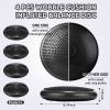 Jerify 4 Pcs Wiggle Seat Flexible Inflated Wobble Cushion Stability Balance Pad Balance Disc Sensory Seat for Men Women Fitness Physical Exercise Improving Posture Home Office(Black) view 2