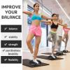 Jerify 4 Pcs Wiggle Seat Flexible Inflated Wobble Cushion Stability Balance Pad Balance Disc Sensory Seat for Men Women Fitness Physical Exercise Improving Posture Home Office(Black) view 4