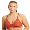 Katie Triangle Bralette for Women, Unpadded and Unlined Wireless Bra, Perfect Adjustable Everyday Lace Lingerie (Medium, Terracotta) view 1