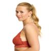 Katie Triangle Bralette for Women, Unpadded and Unlined Wireless Bra, Perfect Adjustable Everyday Lace Lingerie (Medium, Terracotta) view 3