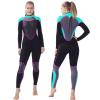 Womens 3mm Neoprene Wetsuit Ultra Stretch Full Body Diving Suit Back Zip One-Piece Swimsuit for Snorkeling Scuba Diving Swimming Surfing view 1