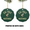 GRAPHICS & MORE Cal Poly Mustangs Logo Porcelain Scalloped Holiday Christmas Tree Ornament - 2.8" (7.1 cm) view 2