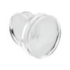 1 PAIR (2pcs) CLEAR ACRYLIC PLUGS Double Flare Gauges Solid Saddle Thin Ear Flesh Tunnels 1012 (4G (5MM)) view 1