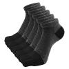 ZAKASA Toe Socks for Men Ankle: No Show Low Cut Toe Socks Individual Five Finger Cotton for Athletic Running 5 Pairs Size 8-15 Grey view 1