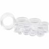1 PAIR (2pcs) CLEAR ACRYLIC TUNNELS Double Flare Gauges Solid Saddle Thin Ear Flesh Plugs 1015 (7/8" (22MM)) view 3