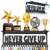 iBobbish Non-Slip Medal Hanger Display Trophy Shelf,Medal Hanger Display for Wall with 16inchL,Race Medal Display Upgraded Medal Holder Display for gymanstics,Race,Soccer,Swim view 1