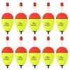 PATIKIL 2.8oz Fishing Bobbers, 10 Pack EVA Fishing Float for Saltwater Freshwater Fishing, Yellow view 1