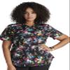 Cherokee Prints Women Scrubs Top V-Neck Print CK652, XS, Hopeful Bouquets view 1