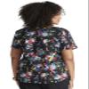 Cherokee Prints Women Scrubs Top V-Neck Print CK652, XS, Hopeful Bouquets view 4