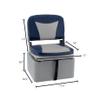 DeckMate Premium Jump Seat With Seat Box - White and Blue view 3