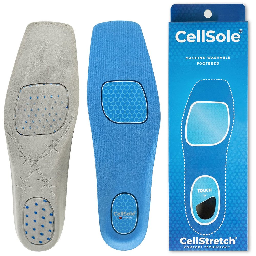 Twisted X Women's CellSole Square Toe Footbed Blue 11
