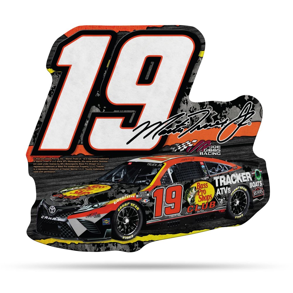 Rico Industries NASCAR Auto Racing Martin Truex Jr #19 2023 Shape Cut Pennant - Home and Living Room Dcor - Soft Felt EZ to Hang