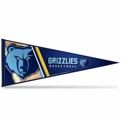 Rico Industries NBA Basketball Memphis Grizzlies Primary 12" x 30" Felt Wall Dcor Pennant - Great for Home/Bed Room/Man Cave Dcor