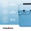CAMP-ZERO 12L-12.6 Quart Portable Hard Cooler Ice Chest, Perfect for Drinks, Lunch, Beach, Picnics, Boating, Camping and Travel with 2 Molded-in Cup Holders and Folding Aluminum Handle view 2