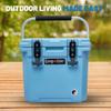 CAMP-ZERO 12L-12.6 Quart Portable Hard Cooler Ice Chest, Perfect for Drinks, Lunch, Beach, Picnics, Boating, Camping and Travel with 2 Molded-in Cup Holders and Folding Aluminum Handle view 4