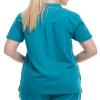 Minty Mint Women's Mandarin Collar Scrub Top Aqua XL view 2