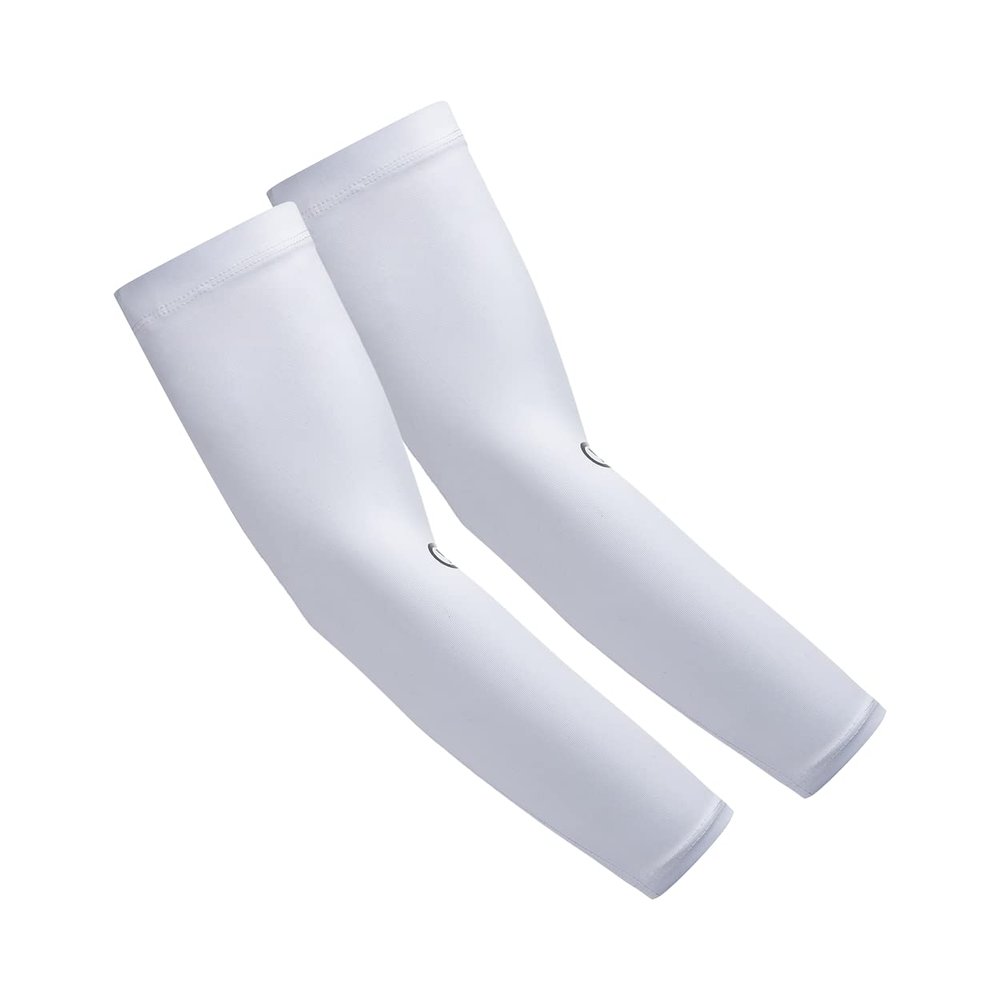 Battle Full Arm Sleeve, Breathable Football Arm Sleeves, Compression Arm Sleeves for Men & Youth, Basketball, Running (White, L/XL)