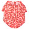THE WORTHY DOG Aloha Printed Dog Shirt  Soft Polyester Pet Shirt with Faux Button Placket, Touch Fasteners & Machine Washable - Coral, X-Small view 1