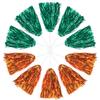Anderson's Premium Metallic Green and Orange Foil School Spirit Shakers Cheerleader Pom Poms Sports Football Basketball Homecoming Squad Team Party Dance Club Performance Celebration Pack of 10 view 2