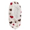 BambooMN Adult Women's Soft Fuzzy Furry Home Non-Slip Lined Slipper Socks, Travel Indoor House Slippers, White Hearts, Extra Large, 1 Pair view 3