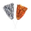 Anderson's Premium Metallic Silver and Orange Foil School Spirit Shakers Cheerleader Pom Poms Sports Football Basketball Homecoming Squad Team Party Dance Club Performance Celebration Pack of 10 view 1