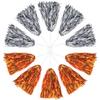 Anderson's Premium Metallic Silver and Orange Foil School Spirit Shakers Cheerleader Pom Poms Sports Football Basketball Homecoming Squad Team Party Dance Club Performance Celebration Pack of 10 view 2