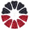 Anderson's Premium Metallic Black and Red Foil School Spirit Shakers Cheerleader Pom Poms Sports Football Basketball Homecoming Squad Team Party Dance Club Performance Celebration Pack of 10 view 2
