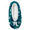 BambooMN Adult Women's Soft Fuzzy Furry Home Non-Slip Lined Slipper Socks, Travel Indoor House Slippers, Blue Hearts, Small, 1 Pair view 4