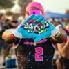 Battle Sports Graffiti23 Wide Receiver Football Gloves, Ultra Stick Adult & Youth Gloves - Youth Medium, Blue view 2