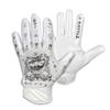 Battle Sports Speed Freak White Wide Receiver Football Gloves, Ultra-Tack Sticky & Grip Gloves, No Slip - Adult X-Large view 1