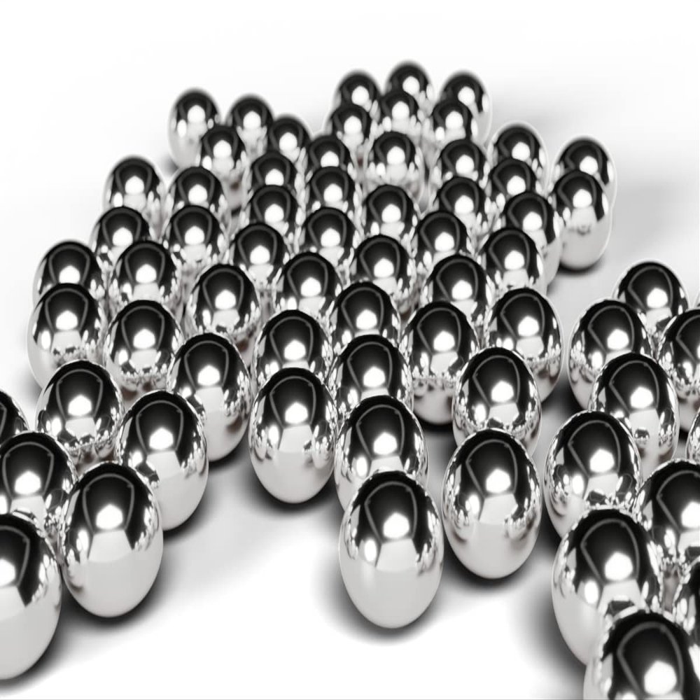 (1,000 Pieces) Carbon Steel Precision Balls for Industrial, Handicraft and Practice Purposes, 1/4" (6.35mm), Straight and Precise.
